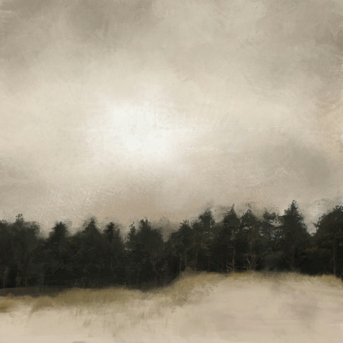 Painting by Veronica Dooley titled Home Thoughts from Above - Digital drawing on archival cotton · 30 x 30 cm