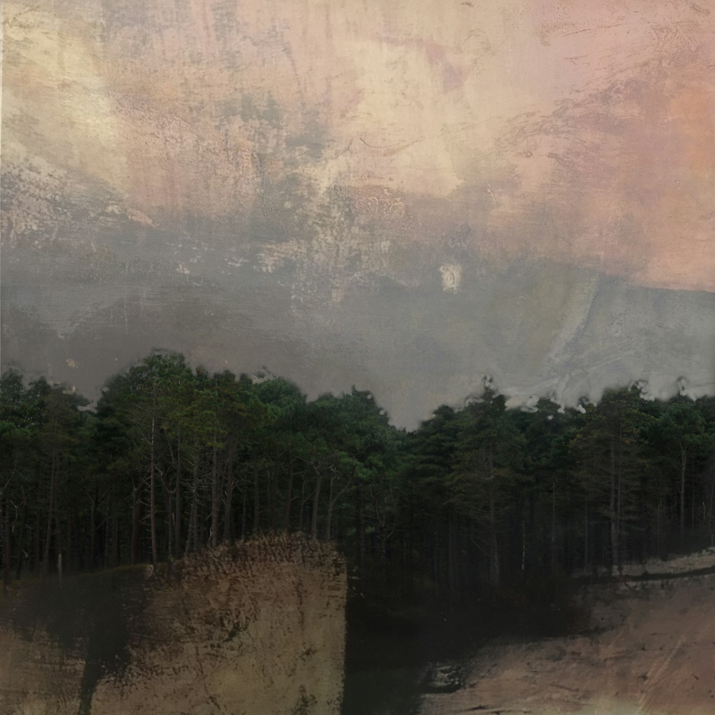 Painting by Veronica Dooley titled The Day Is Ending - Digital drawing on archival cotton · 30 x 30 cm