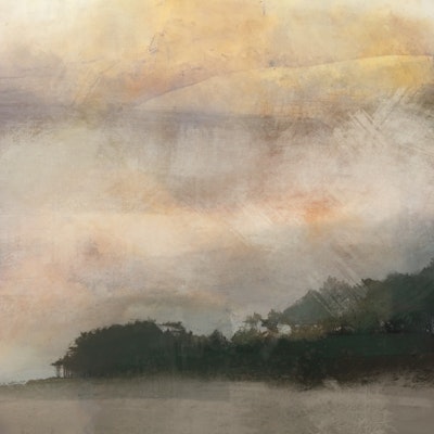 Painting by Veronica Dooley titled I Won't Forget to Find It - Digital drawing on archival cotton · 40 x 40 cm